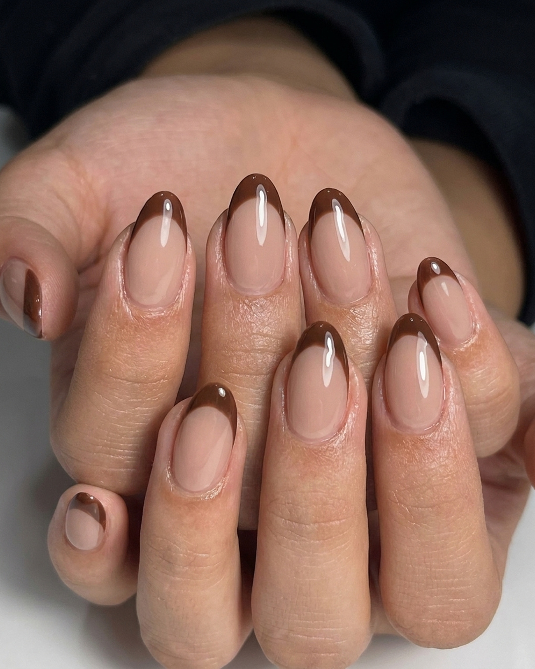 Warm, elegant manicure at Sunview Nails & Spa Calgary